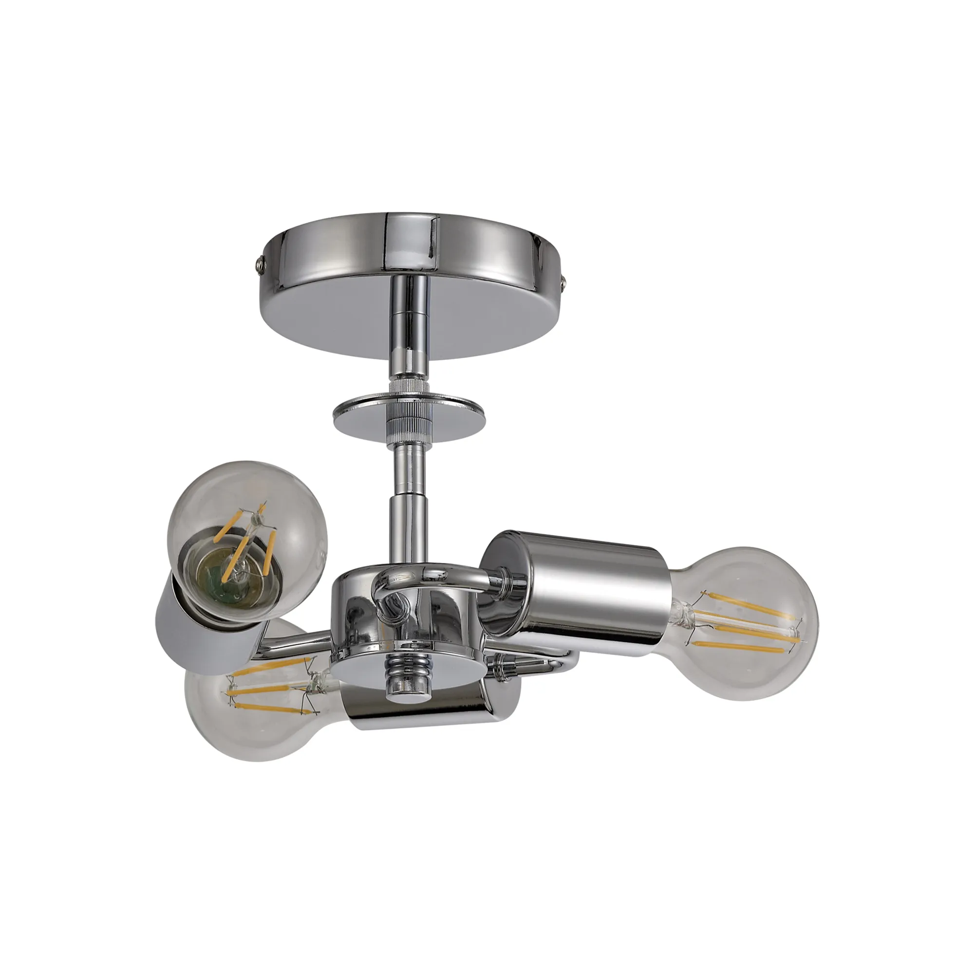 Baymont 50cm, Flush 3 Light Polished Chrome, Nude Beige/Moonlight, Frosted Diffuser DK0360  Deco Baymont CH NU